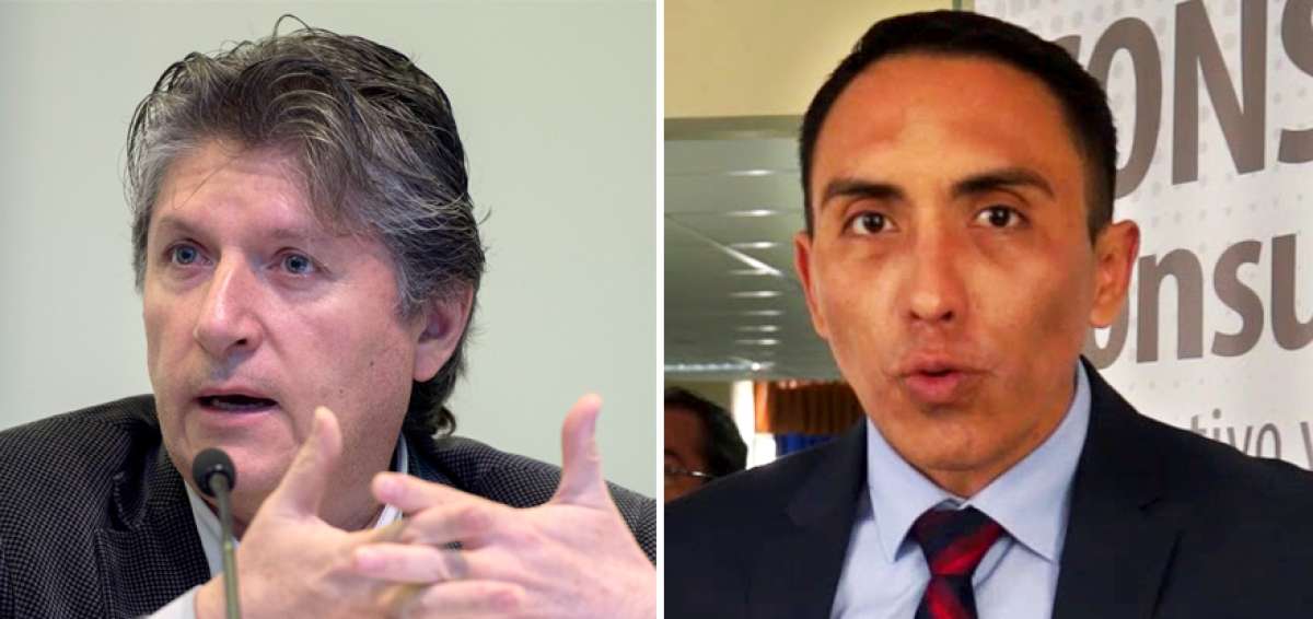 Rub&eacute;n Flores (izq.) reemplaza a Vanessa Cordero en el Ministerio de Agricultura. Edisson Garz&oacute;n asume la direcci&oacute;n de la EMCO, en lugar de Jorge Wated.