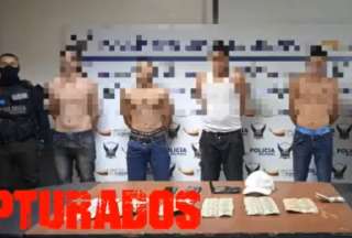 Policía Nacional capturó a cuatro sospechosos de robo en una gasolinera