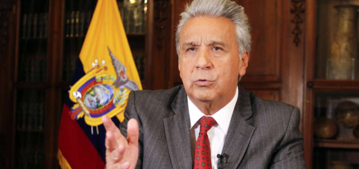El presidente de la Rep&uacute;blica, Len&iacute;n Moreno, se dirigi&oacute; a la naci&oacute;n la noche del domingo 17 de noviembre tras conocer la resoluci&oacute;n de la Asamblea Nacional.