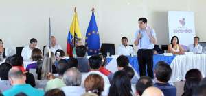El vicepresidente, Otto Sonnenholzner, fue parte del evento, que se realiz&oacute; en Sucumb&iacute;os.