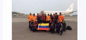 La delegaci&oacute;n venezolana que arrib&oacute; a Ecuador.