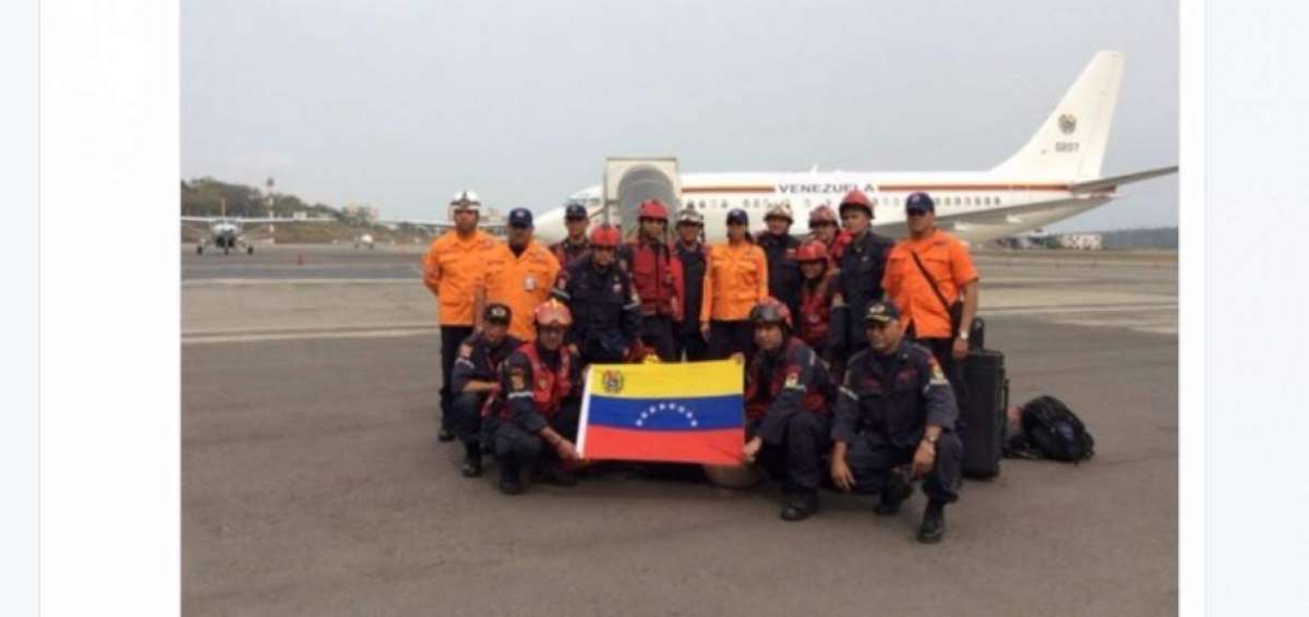 La delegaci&oacute;n venezolana que arrib&oacute; a Ecuador.