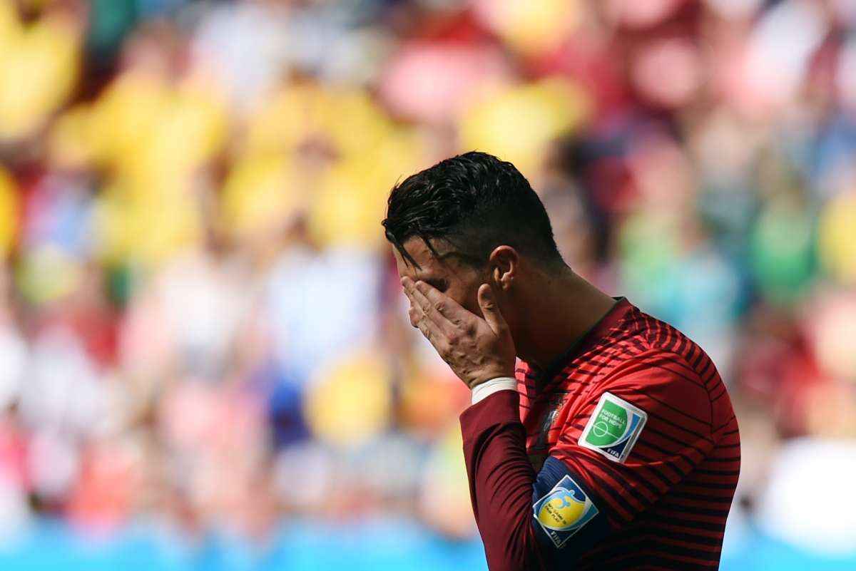 Cristiano Ronaldo no pudo mostrar su mejor nivel en el mundial Brasil 2014. Foto: AFP