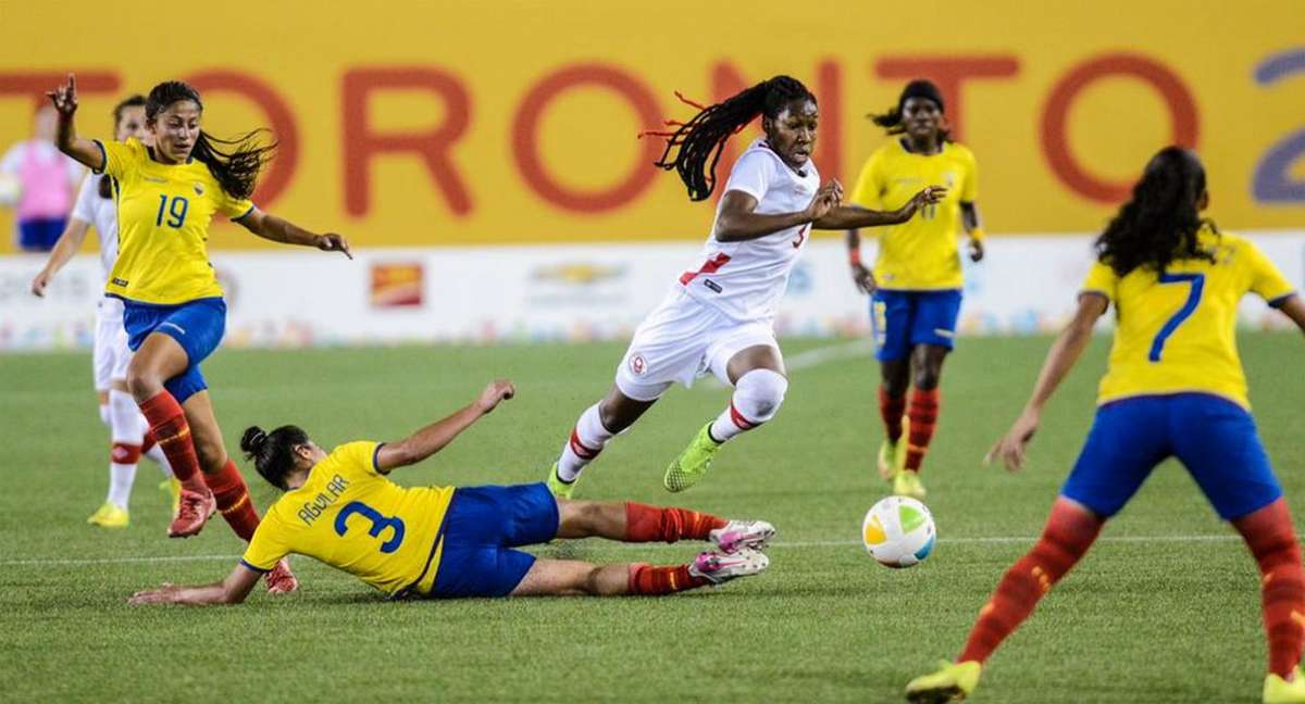 Las ecuatorianas son parte del grupo B en f&uacute;tbol femenino en los Panamericanos. Foto toma de @_barrygray_