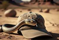 Un serpiente atacó a un hombre por la espalda