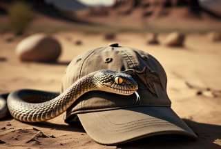 Un serpiente atacó a un hombre por la espalda