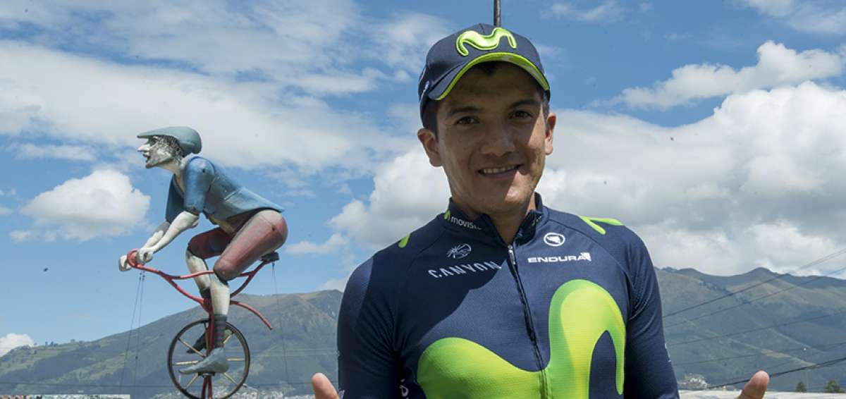 Richard Carapaz naci&oacute; en Tulc&aacute;n hace 24 a&ntilde;os, pero la mayor parte de su formaci&oacute;n de ciclista la realiz&oacute; en Colombia. Desde enero integra el Movistar Team. 