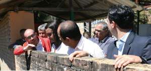 La titular de la Secretar&iacute;a de Gesti&oacute;n de Riesgos, Alexandra Ocles, recorri&oacute; la zona afectada.