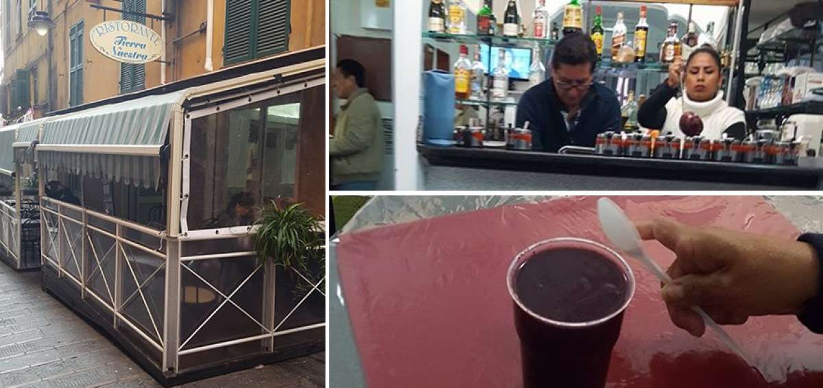 En G&eacute;nova, Italia, los restaurantes de la comunidad ecuatoriana ofrecieron a sus comensales colada morada, a 2 euros el vaso.