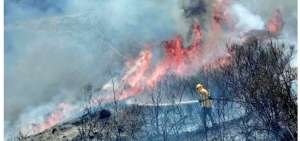 Uno de los incendios forestales se registr&oacute; en el sector El Molino del cant&oacute;n Bol&iacute;var, en Carchi.