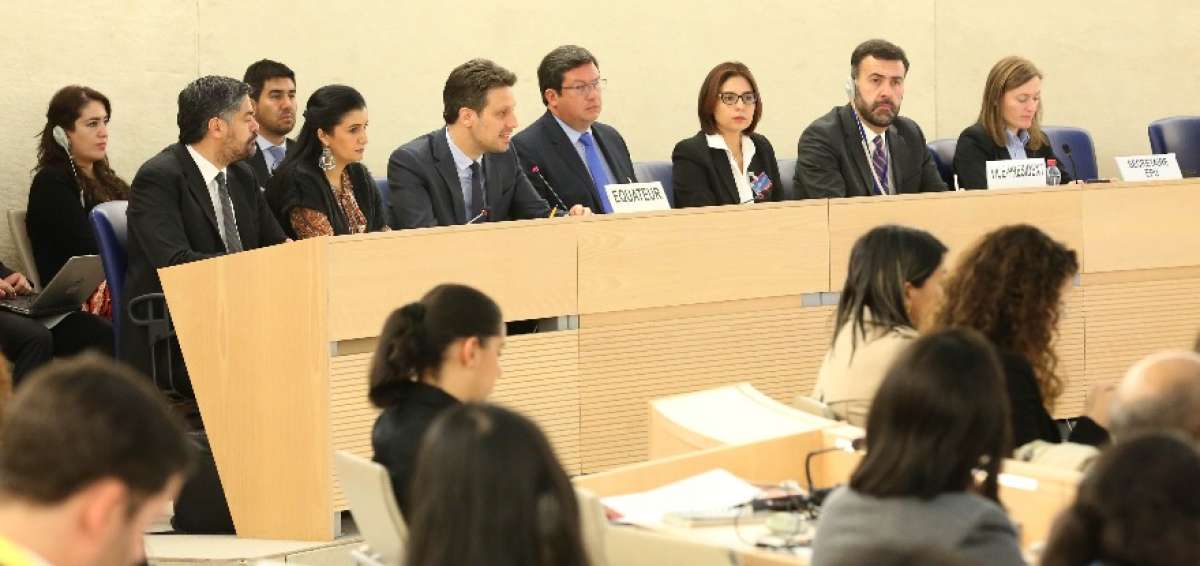 Patricio Barriga, Rosana Alvarado, Guillaume Long y C&eacute;sar Navas fueron algunos de los integrantes de la comitiva ecuatoriana ante las Naciones Unidas.
