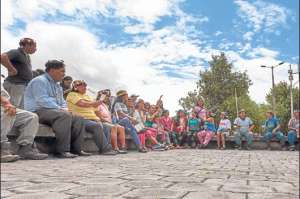 Integrantes de la nacionalidad Waorani se congregaron para presentar su petici&oacute;n. FOTO: JOHN GUEVARA