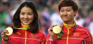 Gong Jinjie y Zhong Tianshi, campeonas del mundo de la velocidad por equipos en 2015, se llevaron el oro en R&iacute;o de Janeiro.
