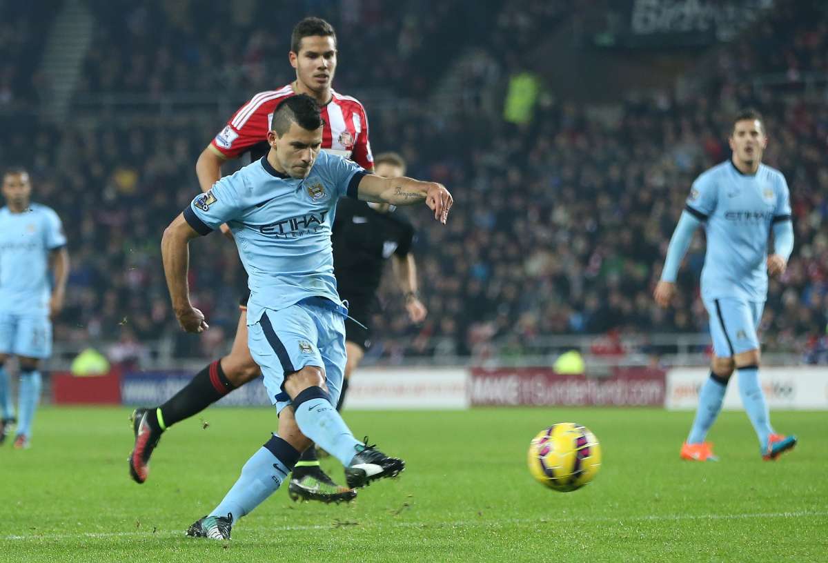 Sergio Ag&uuml;ero marc&oacute; 2 goles y dio la asistencia para otro en el partido de este mi&eacute;rcoles. Foto: AFP