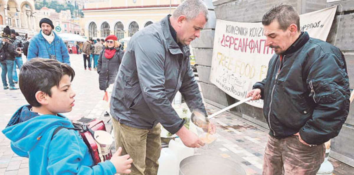 El programa de ayudas de la UEno alivi&oacute; la situaci&oacute;n en Grecia, donde un tercio de la poblaci&oacute;n es pobre. Foto: AFP