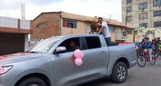 Richard Carapaz durante su recorrido en Tulcán