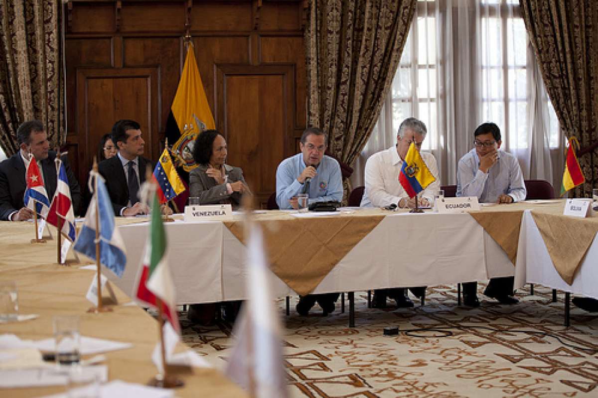 Al evento asisten los representantes diplom&aacute;ticos de El Salvador, Honduras, Argentina, M&eacute;xico, Guatemala, Rep&uacute;blica Dominicana, Nicaragua, Cuba, Bolivia, Venezuela y Ecuador. Foto: Canciller&iacute;a 