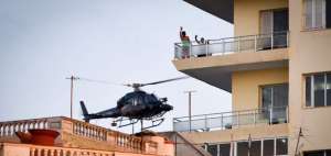 Uno de los helic&oacute;pteros de los Estudios Universal de Hollywood utilizados durante el rodaje de Fast &amp; Furious 8 en La Habana .