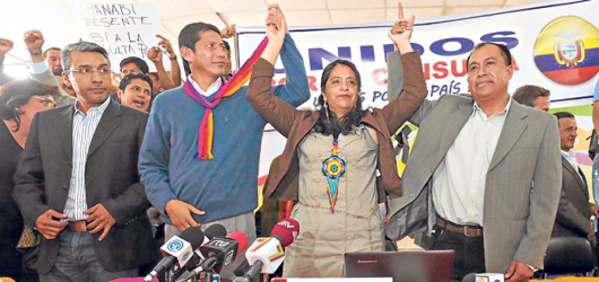 La reuni&oacute;n entre Pachakutik, el colectivo Compromiso Ecuador y Sociedad Patri&oacute;tica caus&oacute; malestar en sectores ind&iacute;genas. FOTO: JOHN GUEVARA / EL TEL&Eacute;GRAFO