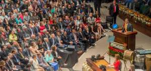 El presidente Rafael Correa destac&oacute;, en su &uacute;ltimo discurso a la naci&oacute;n, el promedio de crecimiento del pa&iacute;s en comparaci&oacute;n con la regi&oacute;n, pese a las duras condiciones econ&oacute;micas.