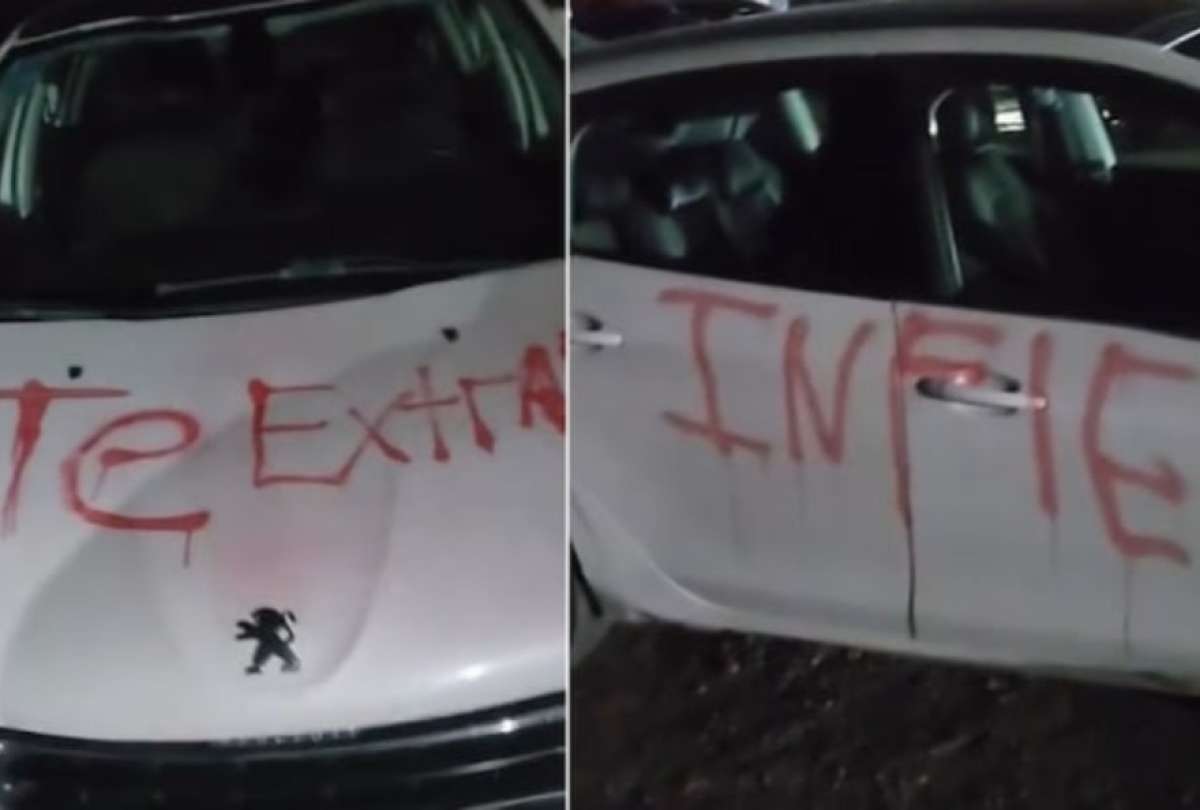 El veh&iacute;culo apareci&oacute; con frases como &ldquo;Te extra&ntilde;o&rdquo;, &ldquo;Vuelve&rdquo; e &ldquo;Infiel&rdquo;.