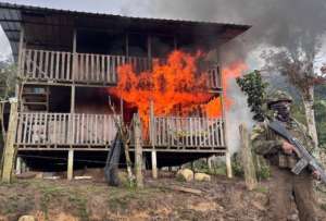 Bloque de Seguridad destruy&oacute; un campamento del Frente Oliver Sinisterra