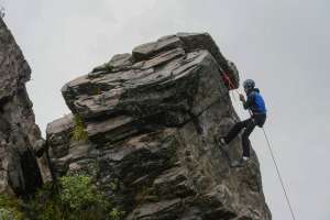  Con la escalada en roca los deportistas tienen la posibilidad de abrir nuevas v&iacute;as para llegar a la cima. Foto: Santiago Aguirre/ EL TEL&Eacute;GRAFO.