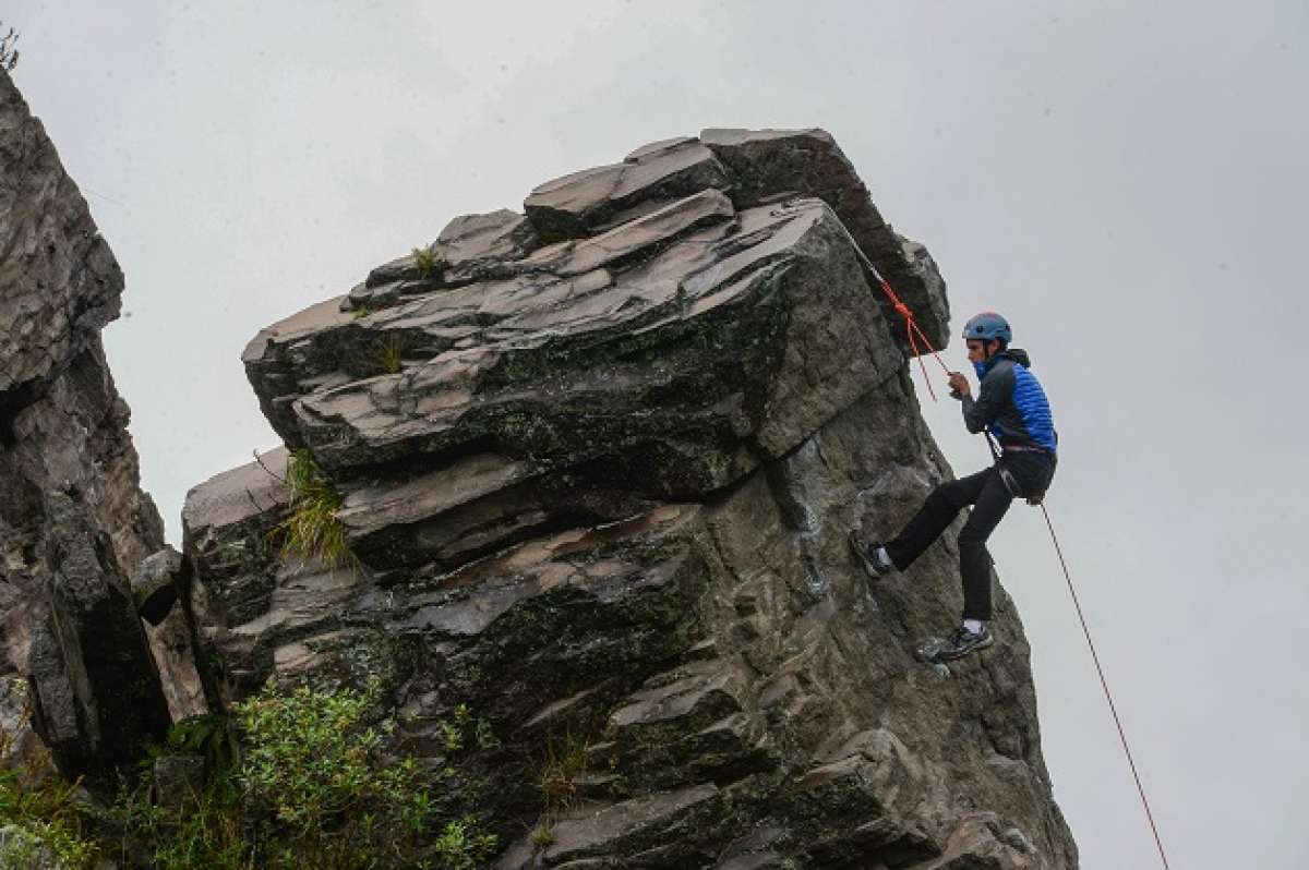  Con la escalada en roca los deportistas tienen la posibilidad de abrir nuevas v&iacute;as para llegar a la cima. Foto: Santiago Aguirre/ EL TEL&Eacute;GRAFO.