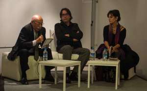 El escritor riobambe&ntilde;o present&oacute; su poemario "La sombra de tu sonrisa". Foto: Marco Salgado/ EL TEL&Eacute;GRAFO. 