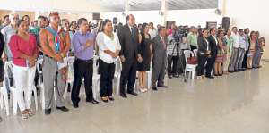 El auditorio de la Asociaci&oacute;n de M&eacute;dicos de Santo Domingo se llen&oacute; durante la socializaci&oacute;n de las enmiendas. Foto: Cortes&iacute;a Asamblea