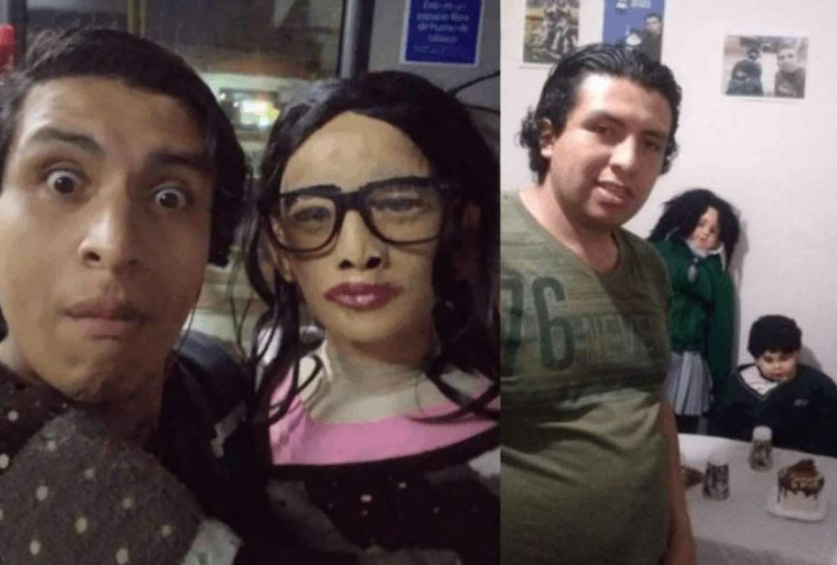 El hombre ha sido entrevistado por varios medios de su país y ha contado su historia sobre su esposa e hijos de trapo.