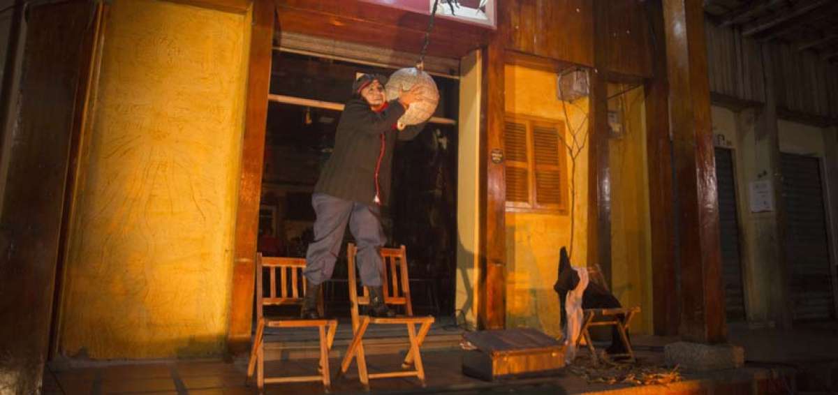  La actriz Roc&iacute;a Reyes en su mon&oacute;logo El zaguan de aluminio del escritor manabita Miguel Augusto Egas Miranada alias Hugo Mayo