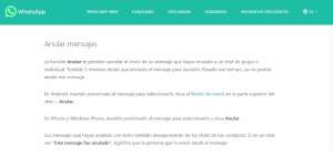 WhatsApp lanza la funci&oacute;n para anular mensajes