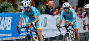 El escalador italiano Fabio Aru, l&iacute;der de Astana en 2017