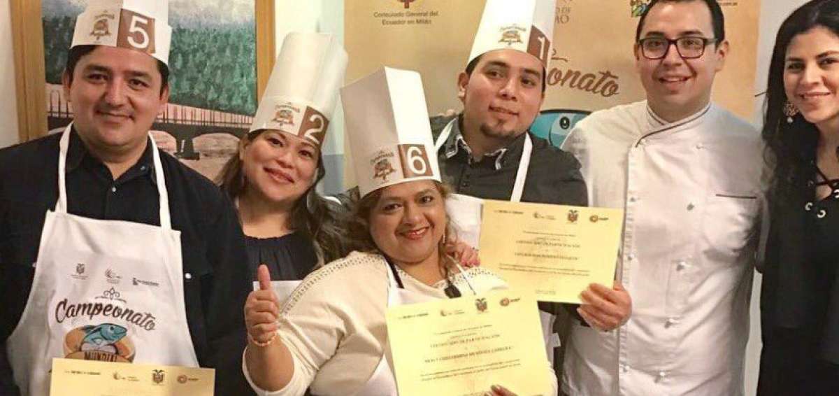 Ecuatorianos que clasificaron en Italia para participar en la semifinal de ma&ntilde;ana domingo.