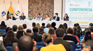 Est&aacute; previsto que hoy se dicten cinco conferencias en la Flacso. Ayer, el evento cont&oacute; con la participaci&oacute;n de los titulares de la Senescyt y el IEPI. Marco Salgado / El Tel&eacute;grafo