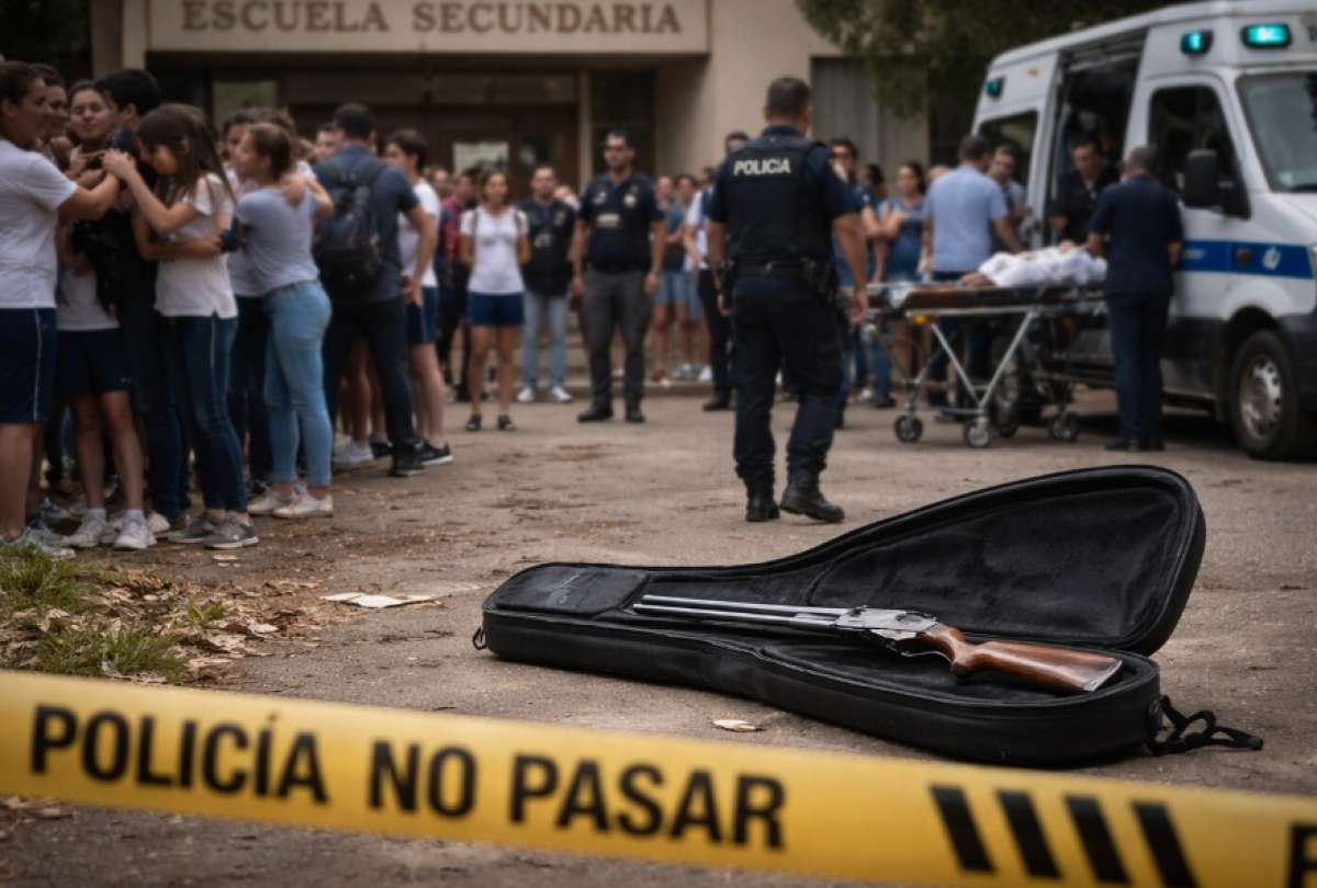 El atacante tiene 15 a&ntilde;os. Ya fue detenido por los polic&iacute;as.