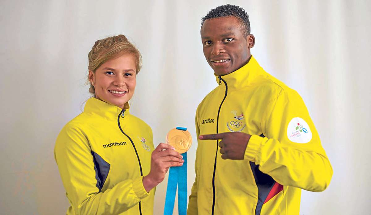 Valeria Echever y Franklin Mina, ganadores de medallas de oro en los Juegos Panamericanos de Toronto, integran el equipo de 13 karatecas. Foto: Fernando Sandoval / El Tel&eacute;grafo