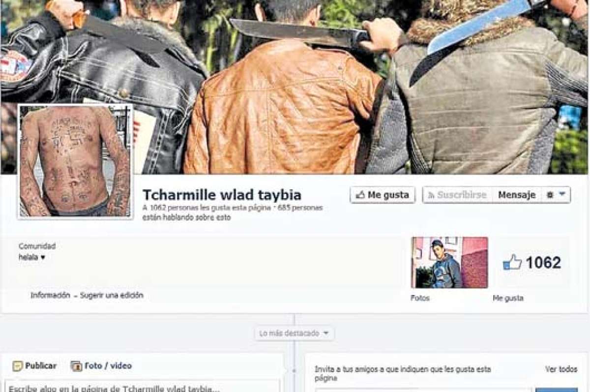 La p&aacute;gina &lsquo;Tcharmille wlad taybia&rsquo; es una de las conocidas de los delincuentes.