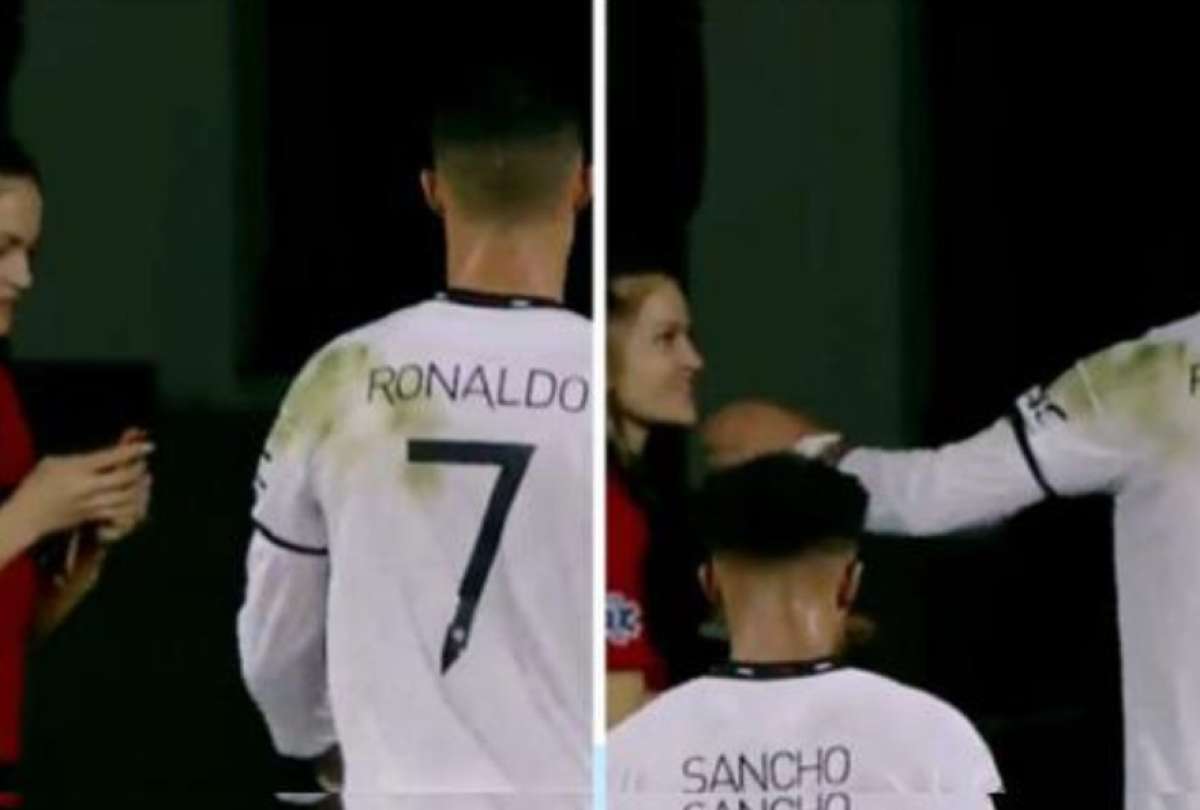 Cristiano Ronaldo reaccionó con un manotazo al pedido de una aficionada para tomarse una foto