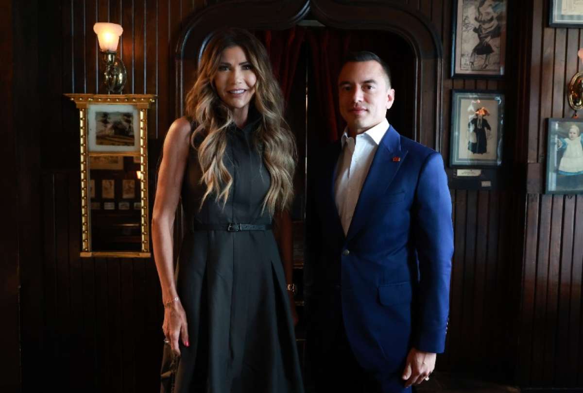 El presidente Daniel Noboa y Kristin Noem se reunieron en Estados Unidos. 