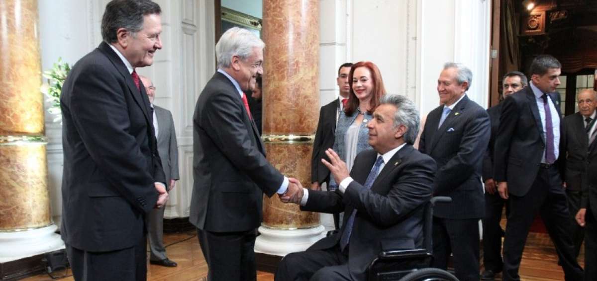 La  reuni&oacute;n entre Moreno y Pi&ntilde;era se realiz&oacute; en la Academia Diplom&aacute;tica "Andr&eacute;s Bello".