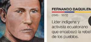 Retrato de Fernando Daquilema, desde este lunes en despachos de instituciones p&uacute;blicas