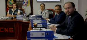 Los cuatro consejeros presentes en la sesi&oacute;n en la que aprobaron un&aacute;nimemente el inicio del periodo electoral y el presupuesto de los comicios de 2019. 