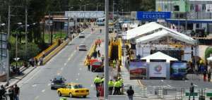 El puente internacional de Rumichaca en la frontera de Ecuador y Colombia.