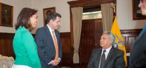 Alberto Rodr&iacute;guez, director del Banco Mundial para Ecuador, se reuni&oacute; con el presidente Len&iacute;n Moreno.