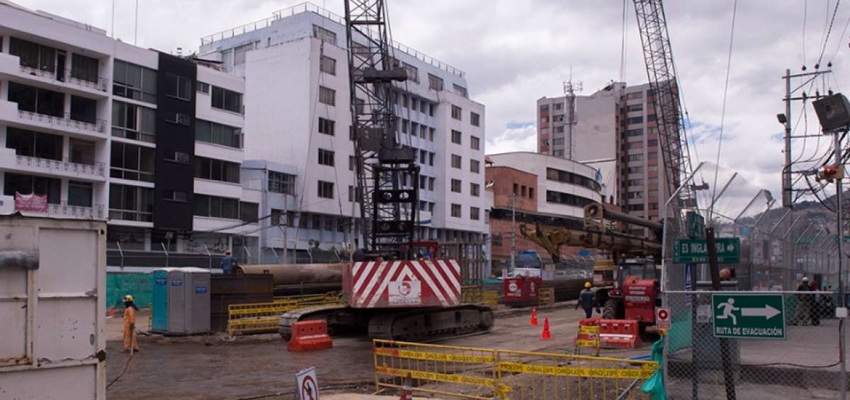Trabajos de infraestructura para el Metro de Quito. 