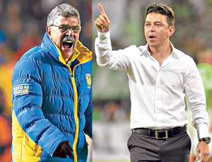 Ricardo &lsquo;Tuca&rsquo; Ferreti (izq.) estableci&oacute; como prioridad la Copa Libertadores sobre la Liga MX. Marcelo Gallardo gui&oacute; a River Plate a una nueva final de Libertadores luego de 19 a&ntilde;os. Fotos. Internet