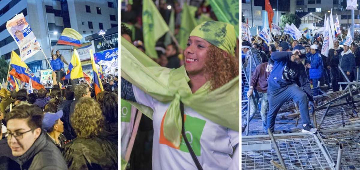Simpatizantes vivieron entre la expectativa y la incertidumbre por dos exit poll