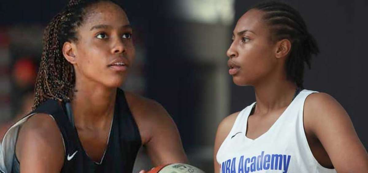 De izquierda a derecha: Blanca Qui&ntilde;&oacute;nez y Karla Ben&iacute;tez ir&aacute;n a Estados Unidos para participar de un programa de la NBA Femenina. 